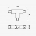 T-Verbinder für 3Ph. Stromschiene Professional Weiß T-Verbinder für 3Ph. Stromschiene Professional Weiß