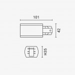 Anspeisung für 3Ph. Stromschiene Professional Weiß