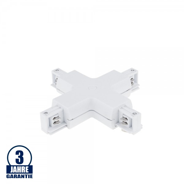 Kreuz-Verbinder für 3Ph. Stromschiene Professional Weiß Kreuz-Verbinder für 3Ph. Stromschiene Professional Weiß
