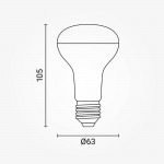 6W LED E27 R63 Spot Kunststoff Kaltweiß