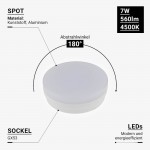 7W LED GX53 Spot 180° Neutralweiß 7W LED GX53 Spot 180° Neutralweiß