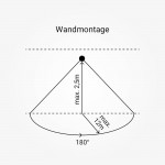 LED Bewegungsmelder Wandmontage bis 300W Ø12m 180° IP44 LED Bewegungsmelder Wandmontage bis 300W Ø12m 180° IP44