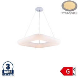 38W LED Pendelleuchte Quadratisch 3000K Weiß