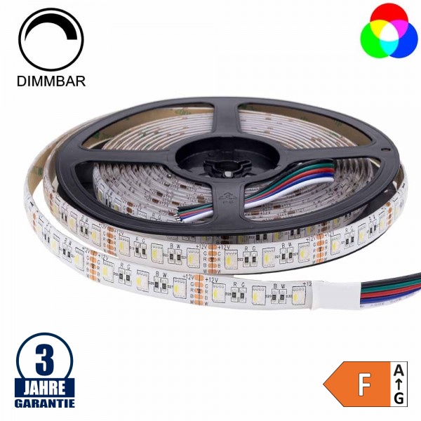 60SMD/m 16W/m 12V Professional Led Streifen RGBW Spritzwassergeschützt 1m