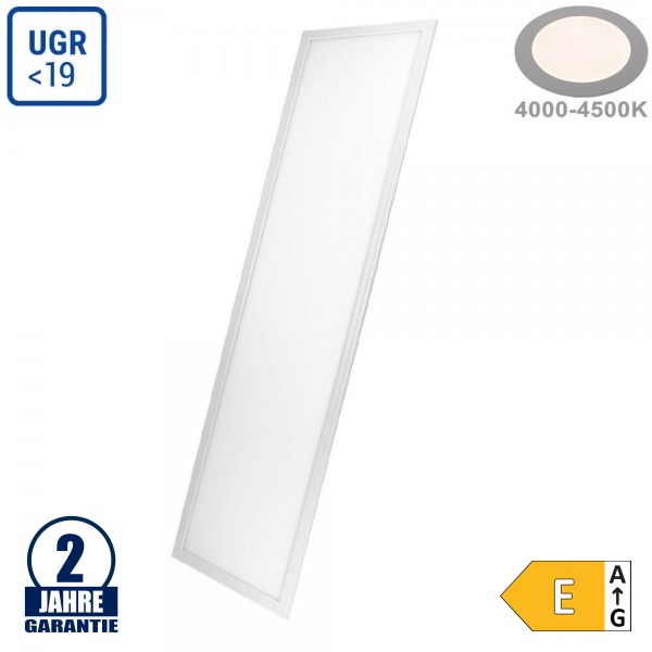 36W 120x30cm LED Panel 100Lm/W UGR19 Neutralweiß 36W 120x30cm LED Panel 100Lm/W UGR19 Neutralweiß