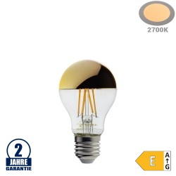 7W LED Spiegelkopf E27 A60 Birne Gold Glas Warmweiß