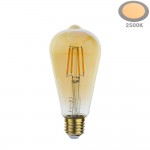 4W LED Vintage E27 ST64 Birne Gold Glas Warmweiß 2500K 4W LED Vintage E27 ST64 Birne Gold Glas Warmweiß 2500K