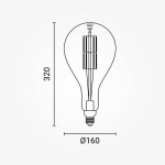 8W LED Vintage E27 PS160 Birne Gold Glas Warmweiß 1800K 8W LED Vintage E27 PS160 Birne Gold Glas Warmweiß 1800K