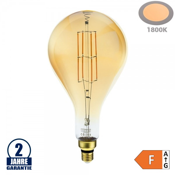 8W LED Vintage E27 PS160 Birne Gold Glas Warmweiß 1800K 8W LED Vintage E27 PS160 Birne Gold Glas Warmweiß 1800K
