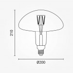 8W LED Vintage E27 MS200 Birne Gold Glas Warmweiß 1800K