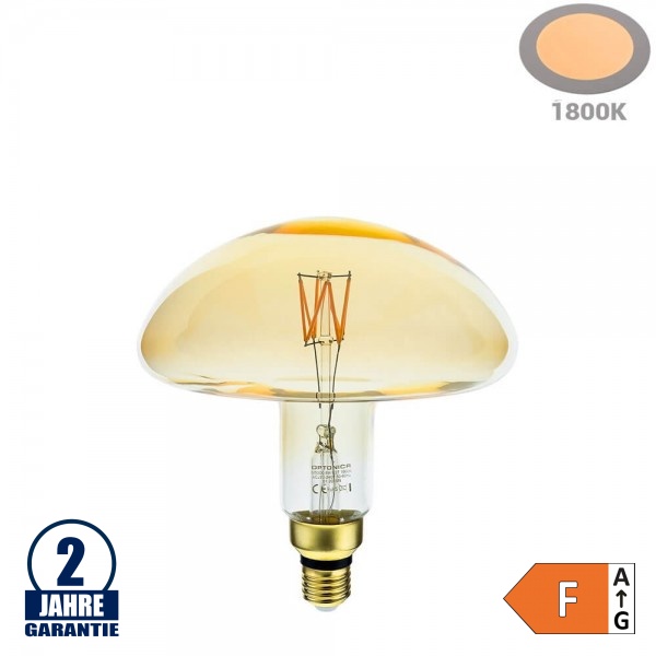 8W LED Vintage E27 MS200 Birne Gold Glas Warmweiß 1800K