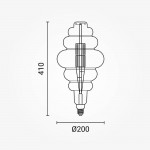 8W LED Vintage E27 BD200 Birne Gold Glas Warmweiß 1800K