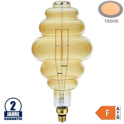 8W LED Vintage E27 BD200 Birne Gold Glas Warmweiß 1800K