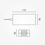 60W 24V DC Kunststoff Netzteil Professional mit Stecker 60W 24V DC Kunststoff Netzteil Professional mit Stecker