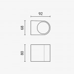 Wandleuchte mit GU10 Fassung 1-fach Zylinder Silber IP54 Wandleuchte mit GU10 Fassung 1-fach Zylinder Silber IP54