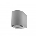 Wandleuchte mit GU10 Fassung 1-fach Zylinder Silber IP54 Wandleuchte mit GU10 Fassung 1-fach Zylinder Silber IP54
