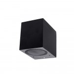 Wandleuchte mit GU10 Fassung 1-fach Quader Schwarz IP54 Wandleuchte mit GU10 Fassung 1-fach Quader Schwarz IP54