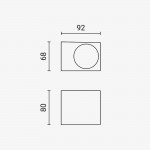 Wandleuchte mit GU10 Fassung 1-fach Quader Silber IP54 Wandleuchte mit GU10 Fassung 1-fach Quader Silber IP54