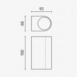 Wandleuchte mit GU10 Fassung 2-fach Zylinder Schwarz IP54 Wandleuchte mit GU10 Fassung 2-fach Zylinder Schwarz IP54