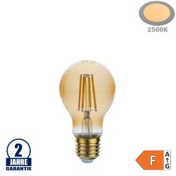 8W LED Vintage E27 A60 Birne Gold Glas Warmweiß 2500K