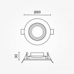 5W LED SMD Einbauleuchte Rund Schwenkbar Weiß Kaltweiß 5W LED SMD Einbauleuchte Rund Schwenkbar Weiß Kaltweiß