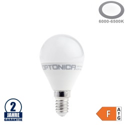 8,5W LED E14 G45 Birne Kunststoff Kaltweiß