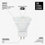 3W LED MR11/GU4 Spot 38° Warmweiß 3W LED MR11/GU4 Spot 38° Warmweiß