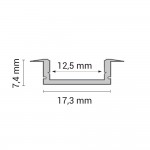 LED Profil Einbau Schwarz 2m SET LED Profil Einbau Schwarz 2m SET