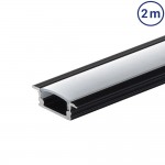 LED Profil Einbau Schwarz 2m SET LED Profil Einbau Schwarz 2m SET