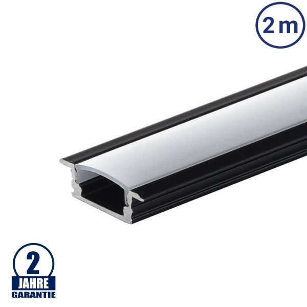 LED Profil Einbau Schwarz 2m SET LED Profil Einbau Schwarz 2m SET