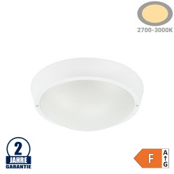 8W LED Aufbau Leuchte Kunststoff Rund Warmweiß IP65