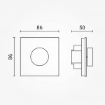 LED Single Colour Wandcontroller – 12-48 V, 3×4 A