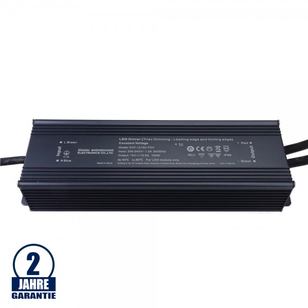 SC Power 150W 12V DC Metall Netzteil Dimmbar IP66 SC Power 150W 12V DC Metall Netzteil Dimmbar IP66