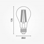 12W LED FILAMENT E27 A65 Birne Glas Kaltweiß 12W LED FILAMENT E27 A65 Birne Glas Kaltweiß