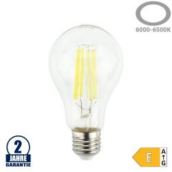 12W LED FILAMENT E27 A65 Birne Glas Kaltweiß