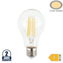 12W LED FILAMENT E27 A65 Birne Glas Warmweiß