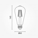 8W LED Vintage E27 ST64 Birne Gold Glas Warmweiß 2500K 8W LED Vintage E27 ST64 Birne Gold Glas Warmweiß 2500K