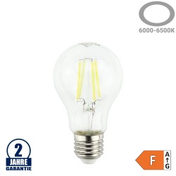 8W LED FILAMENT E27 A60 Birne Glas Kaltweiß