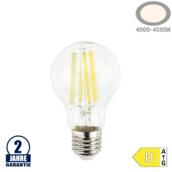10W LED FILAMENT E27 A60 Birne Glas Neutralweiß