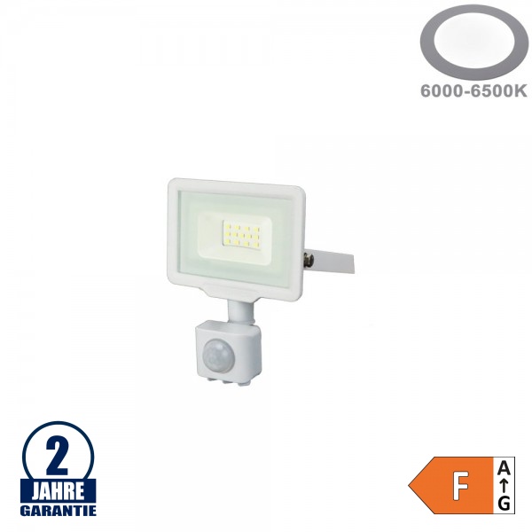 10W LED SMD Fluter City Line mit Bewegungsmelder Kaltweiß