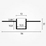 LED Profil Trockenbau eloxiert 2m SET OP LED Profil Trockenbau eloxiert 2m SET OP