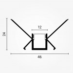 LED Profil Trockenbau Innen-Eck eloxiert 2m SET OP LED Profil Trockenbau Innen-Eck eloxiert 2m SET OP