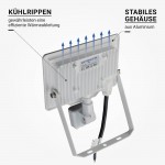 20W LED SMD Fluter City Line mit Bewegungsmelder Kaltweiß