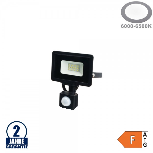 10W LED SMD Fluter City Line Schwarz mit Bewegungsmelder Kaltweiß 10W LED SMD Fluter City Line Schwarz mit Bewegungsmelder Kaltweiß