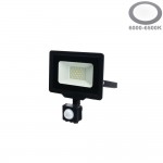 20W LED SMD Fluter City Line Schwarz mit Bewegungsmelder Kaltweiß 20W LED SMD Fluter City Line Schwarz mit Bewegungsmelder Kaltweiß