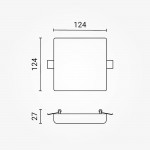18W LED Frameless Mini Panel Quadratisch Neutralweiß