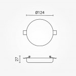 18W LED Frameless Mini Panel Rund Kaltweiß