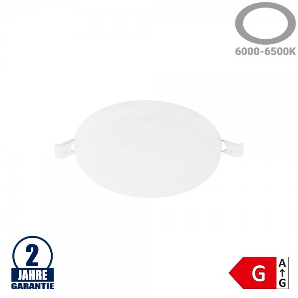 18W LED Frameless Mini Panel Rund Kaltweiß