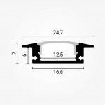 LED Profil Einbau eloxiert 2m SET OP LED Profil Einbau eloxiert 2m SET OP