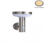 4,4W LED Solar Wandleuchte mit PIR Sensor INOX Warmweiß IP44 4,4W LED Solar Wandleuchte mit PIR Sensor INOX Warmweiß IP44